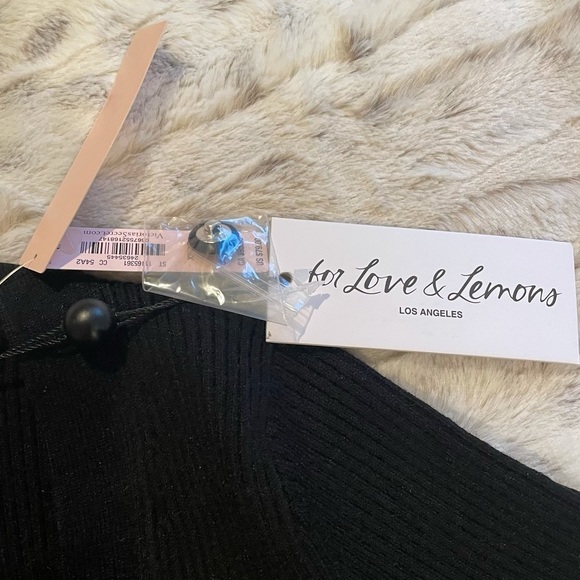 For Love & Lemons Nina Cardigan Black XS - Picture 9 of 11